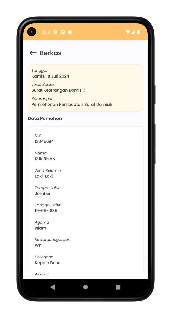 Tangkapan layar E-DESA 4