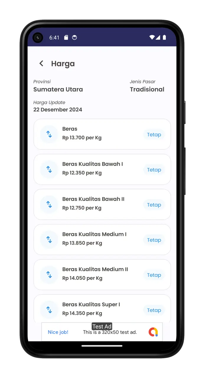 Tangkapan layar Harga Sembako 2