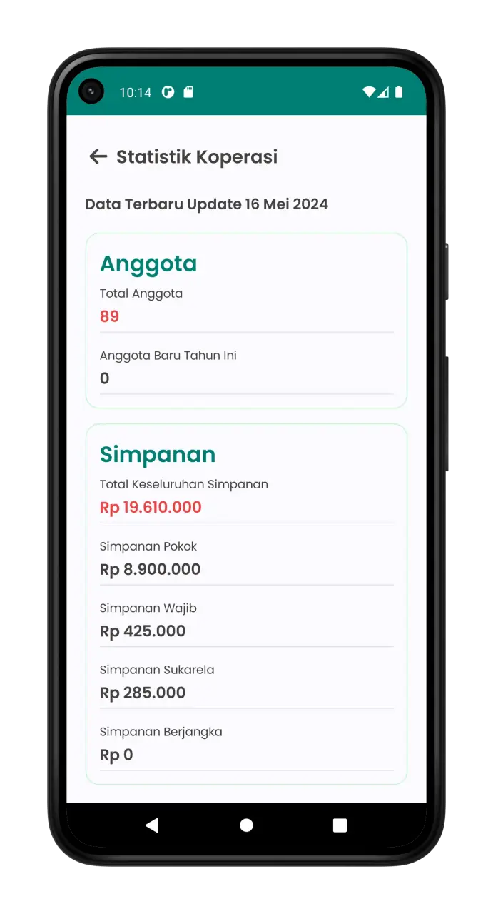 Tangkapan layar E-Koperasi 4